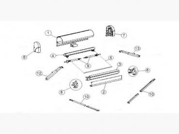 Thule Omnistor 2000 Endkappe links - Nr. 1500601196