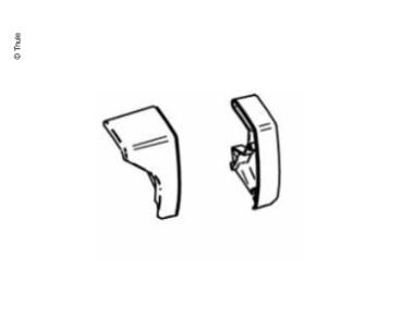 Thule Omnistor Endkappe Frontprofil rechts und links weiß