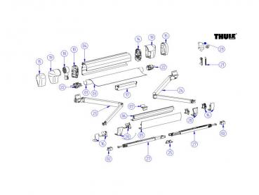 Preview: Thule Omnistor Stützfußbefestigung links und rechts