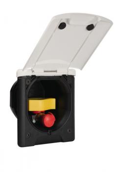 Gassteckdose mit Magnetverschluss, weiß