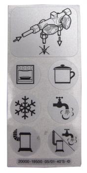 Aufkleber Gasverteilerblock (6-fach)