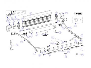 Preview: Thule Omnistor Gelenkarmführung, 2er-Set