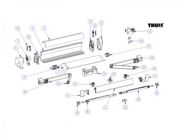 Thule Omnistor Klemmhalterung