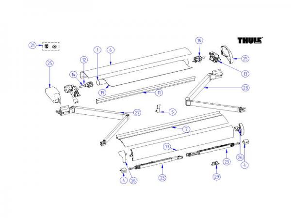 Thule Omnistor Klemmhalterung