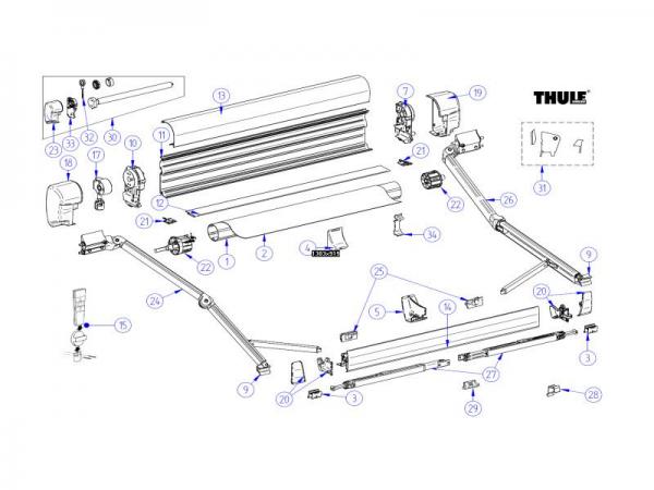 Thule Omnistor Klemmhalterung